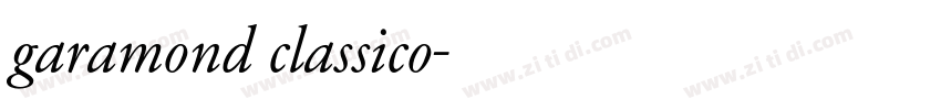 garamond classico字体转换